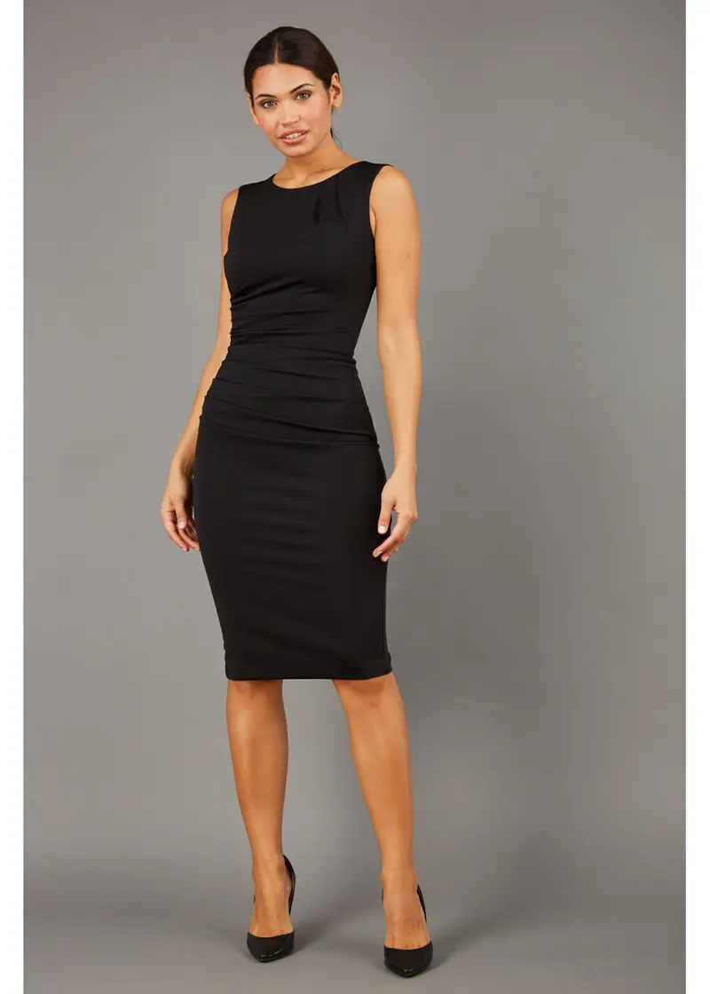 Diva Catwalk Primula Sleeveless 50's Pencil Dress Black