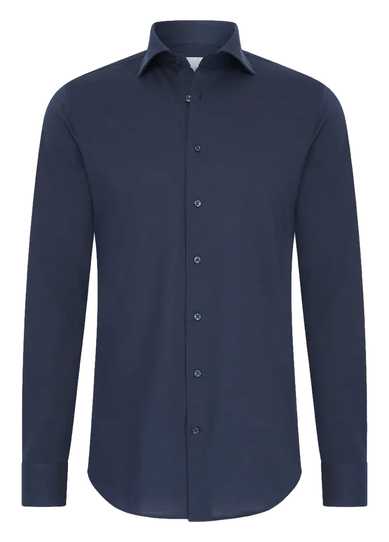 Donkerblauw knitted shirt