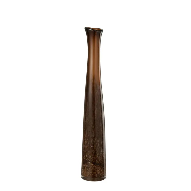 Donkerbruine Glazen Vaas Cylinder Small J-Line