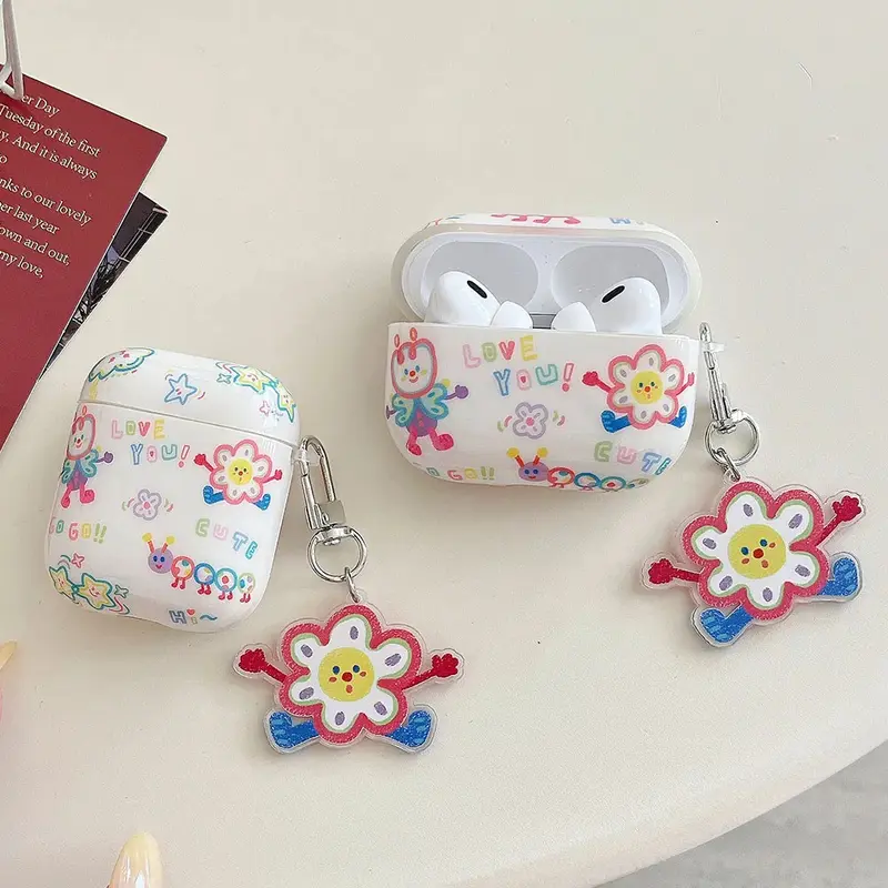 Doodle Daisy AirPods Charger Case Cover
