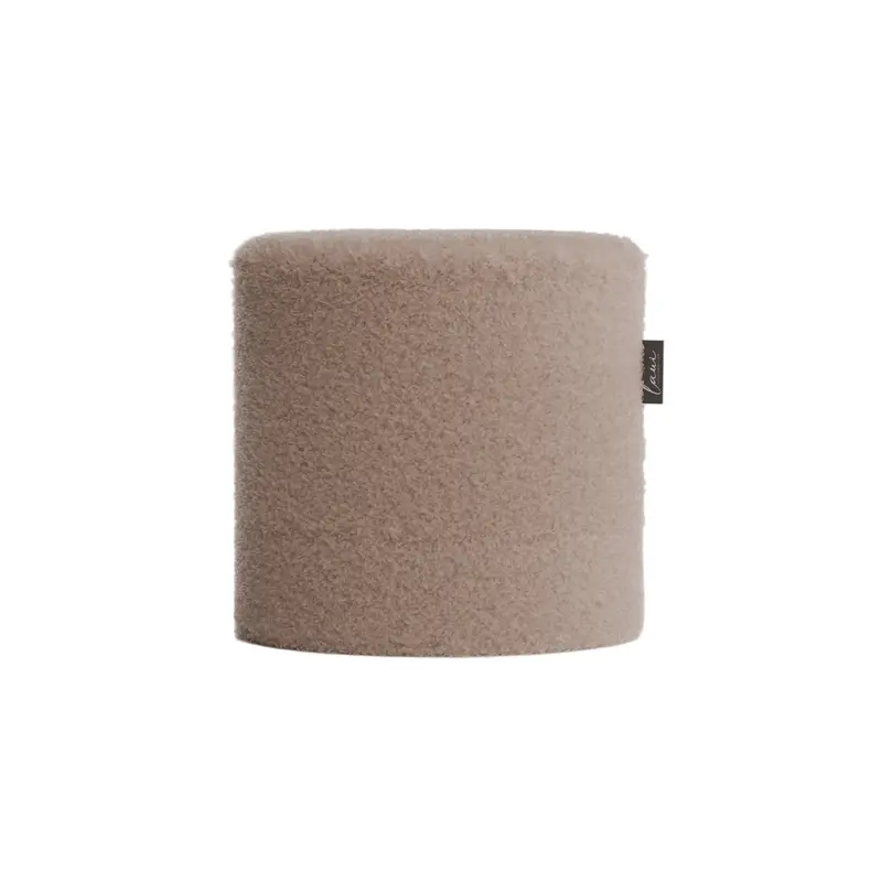 Doodle Round Pouf Ø44 Taupe - Laui Lounge