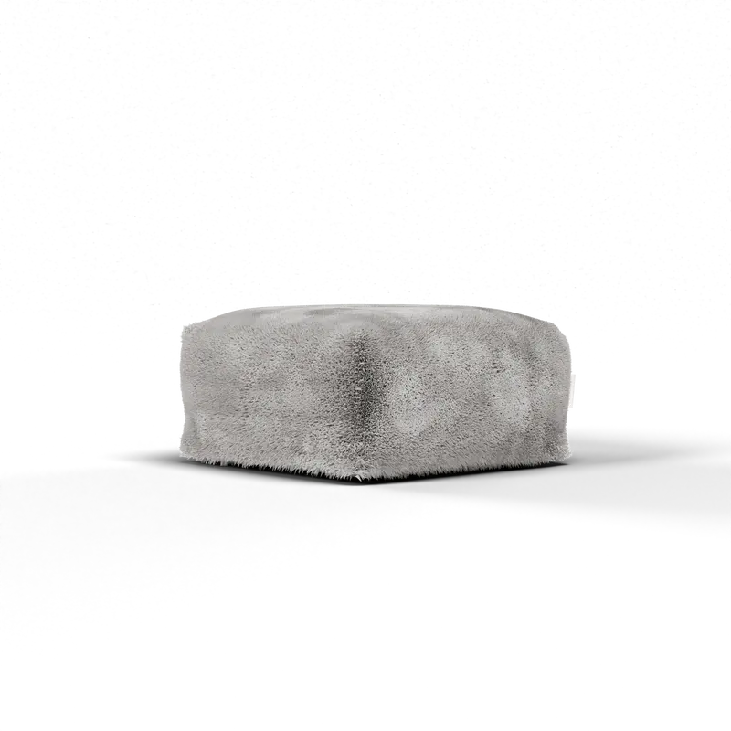 Doodle Square Pouf Light Grey - Laui Lounge