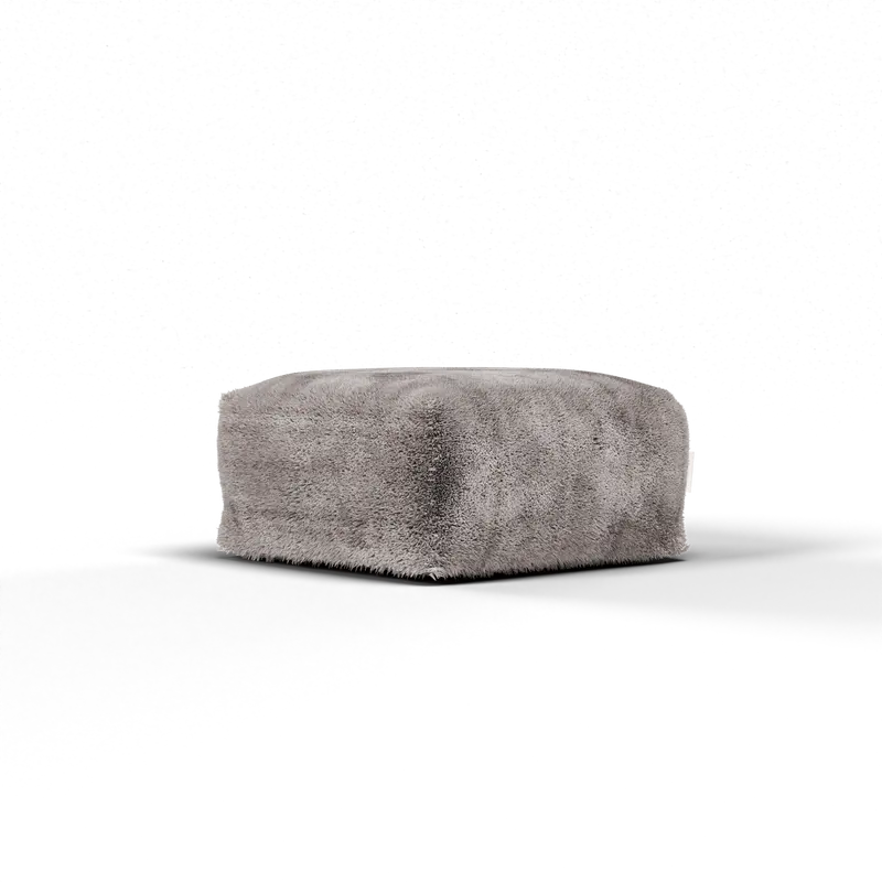Doodle Square Pouf Taupe - Laui Lounge