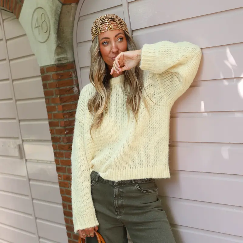 Dorthea knit French vanilla melange