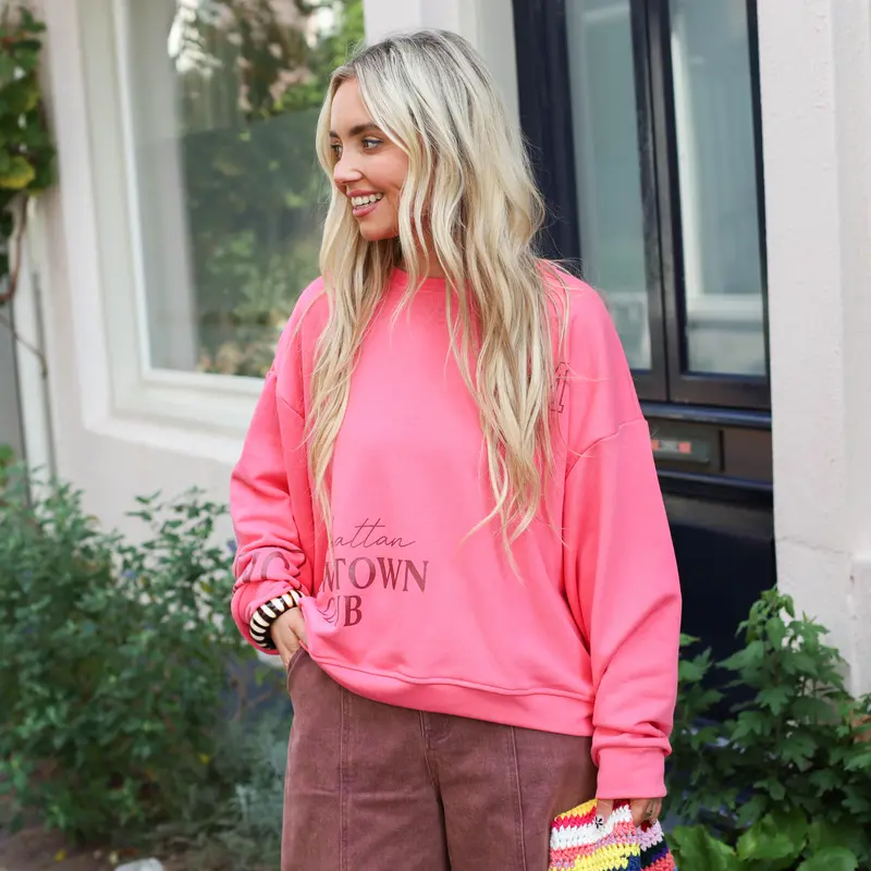 Downtown sweater roze