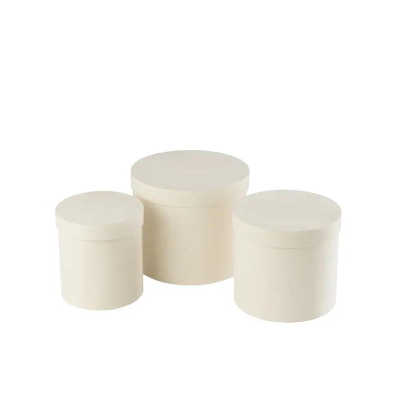 Dozen Rond Fluweel Papier Wit Set van 3 J-Line