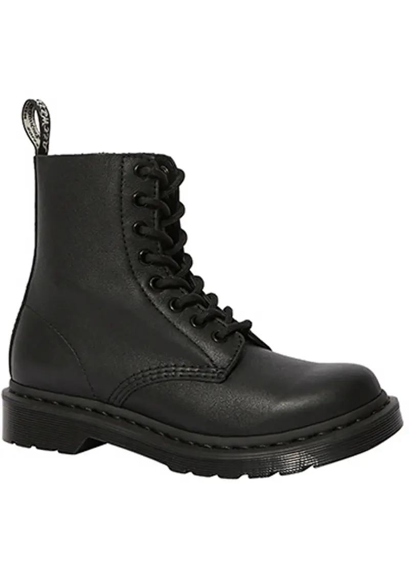 Dr. Martens 1460 Pascal Mono Virginia Soft Leather Lace-Up Boots Black