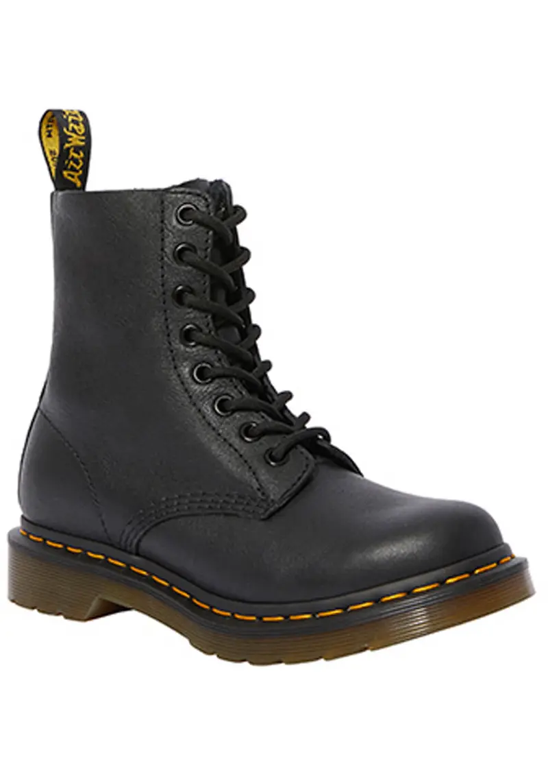 Dr. Martens 1460 Pascal Virginia Soft Leather Lace-Up Boots Black
