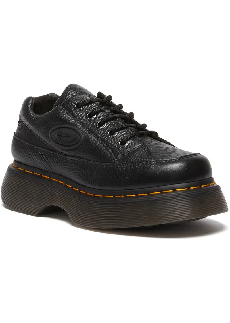 Dr. Martens Buzz Soft Leather Platform Shoes Black