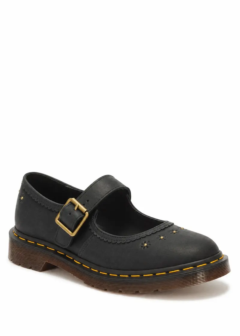 Dr. Martens Flower Mary Janes Shoes Black