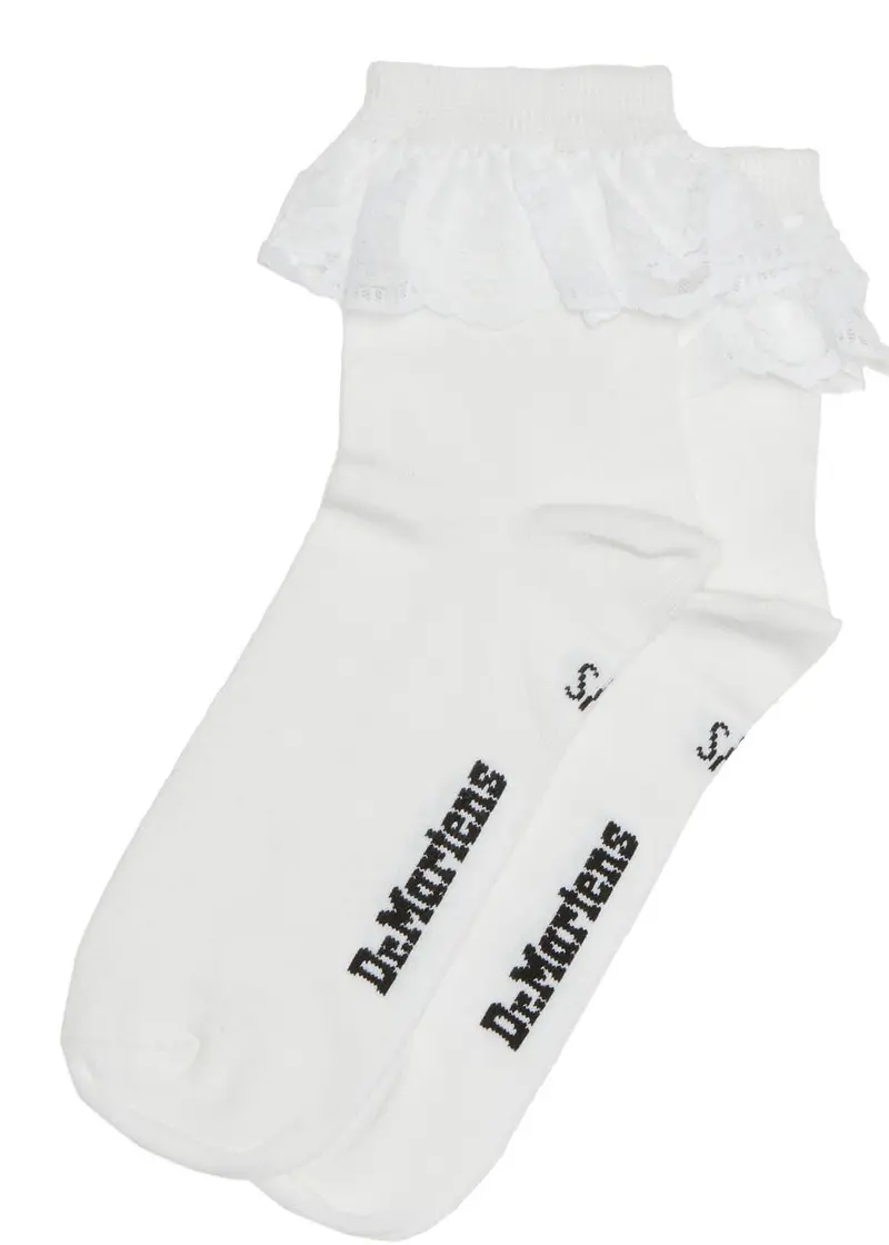 Dr. Martens Frill Lace Socks White