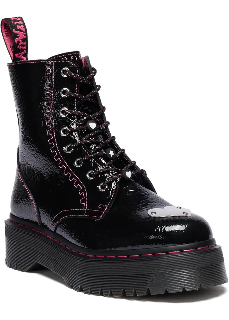 Dr. Martens Jadon TP Distressed Patent Platform Boots Black