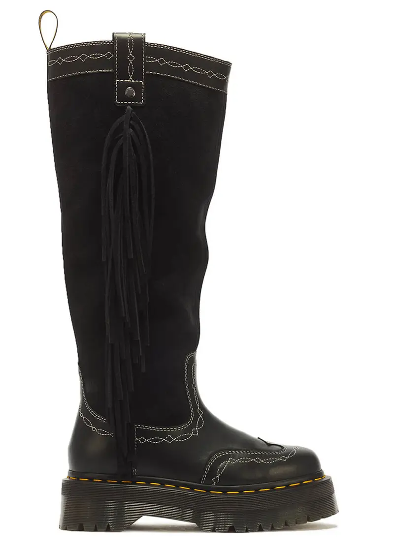 Dr. Martens Quad Desert Rodeo Tall Boots in Black