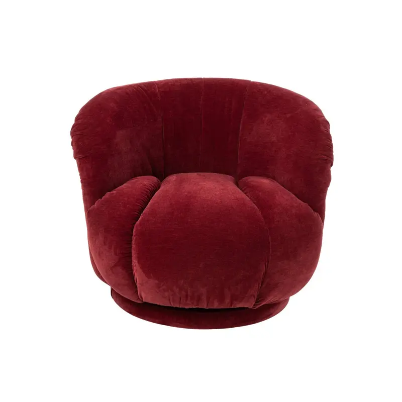 Draaifauteuil Plywood/Stof Bordeaux J-Line