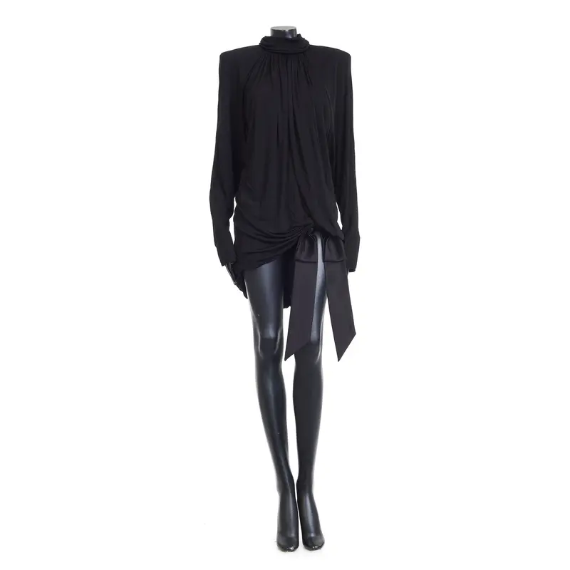 Draped Dress In Satin Crepe Jersey