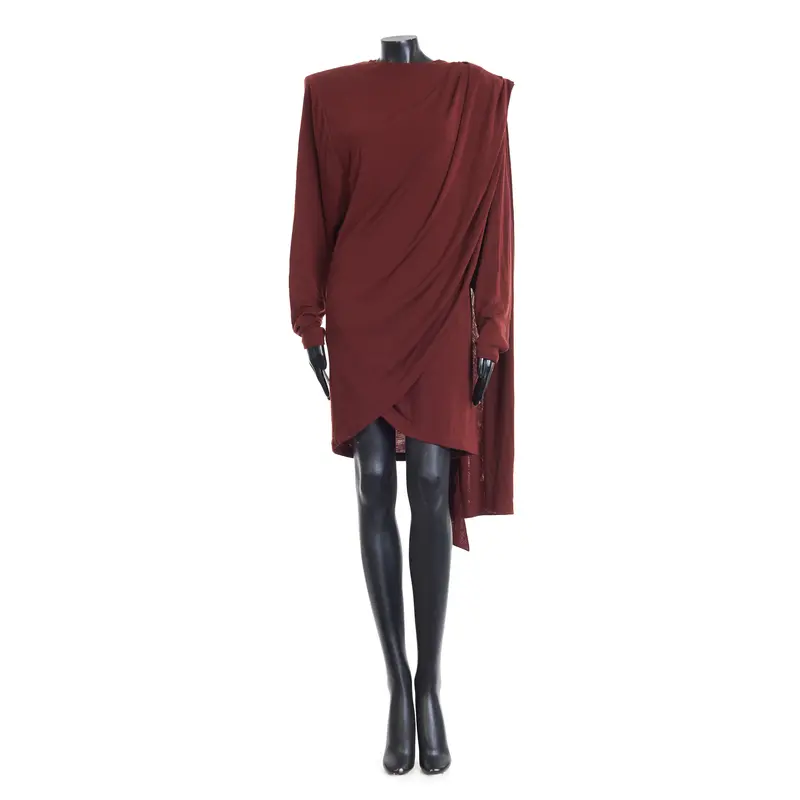 Draped Dress In Wool Jersey