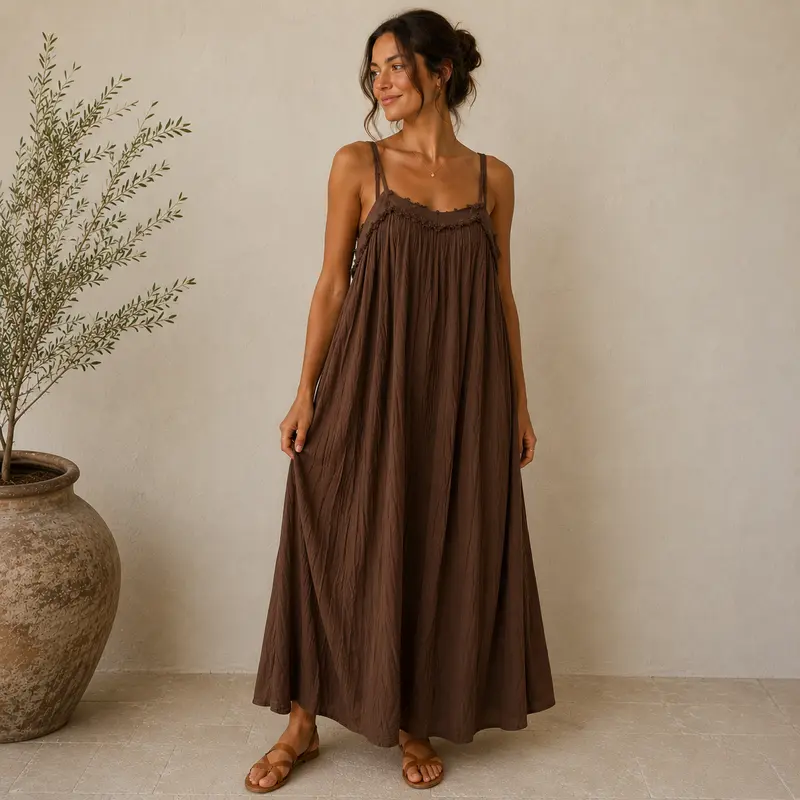 Dress met rafel 84940