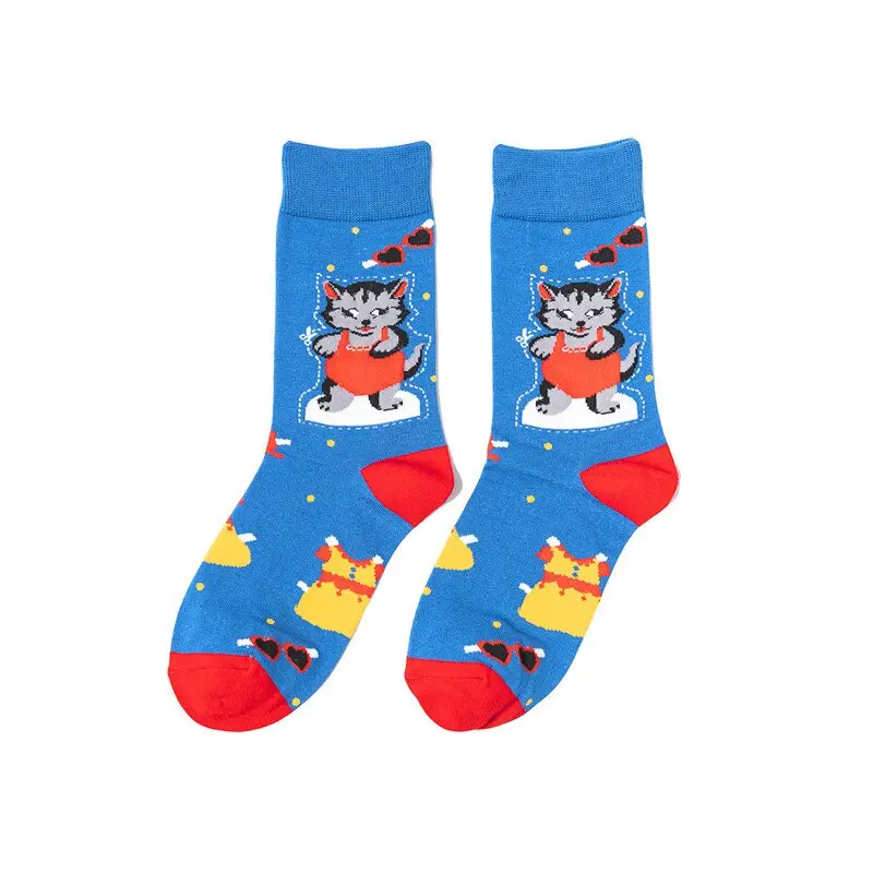 Dress Up Doll Cat Crew Socks
