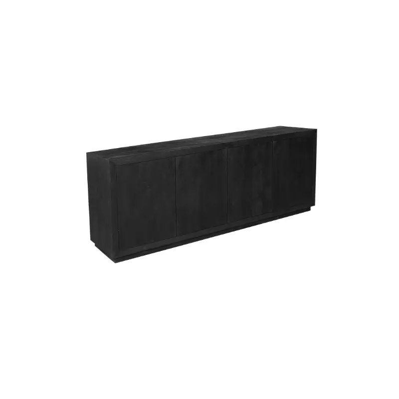 Dressoir Brussel Mangohout Zwart 4 Deuren 200cm Starfurn