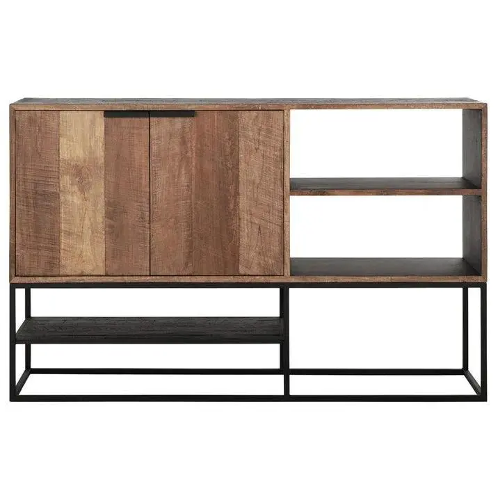 Dressoir Cosmo No.1 Teakhout Naturel Zwart Small 160cm DTP Home