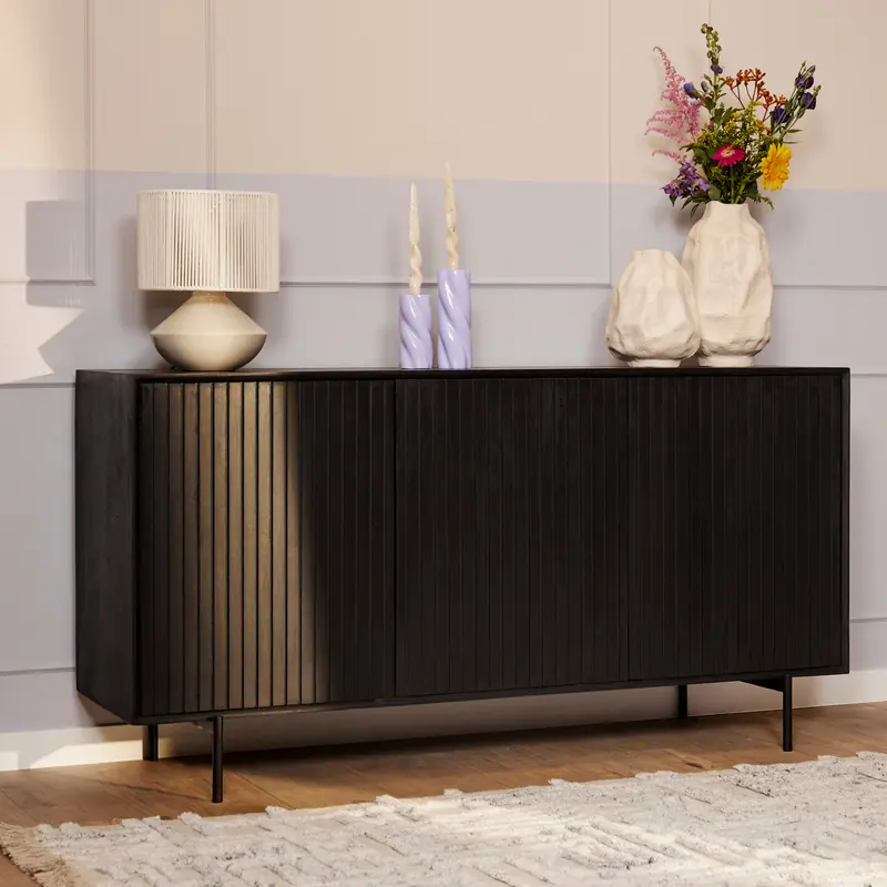 Dressoir Madison Mangohout Zwart 165cm Starfurn