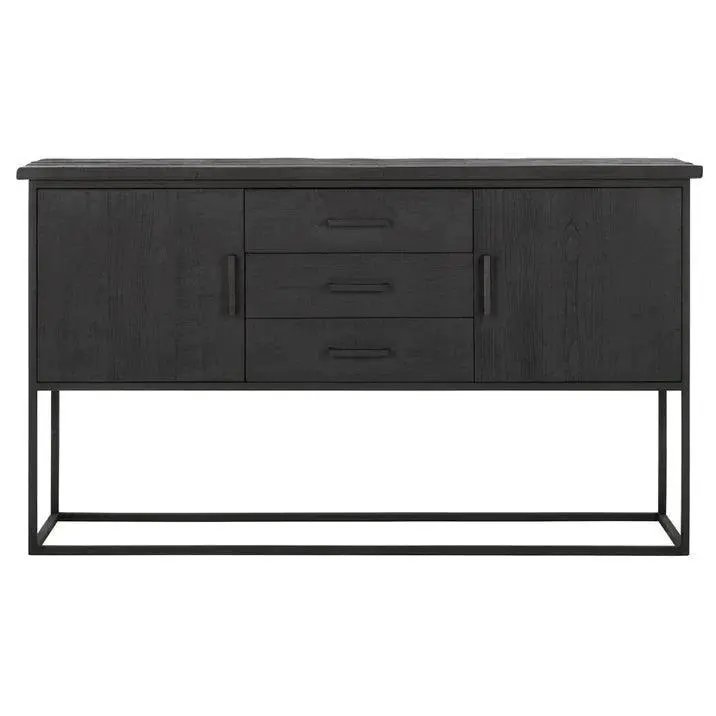 Dressoir Timeless Black Beam No.2 Teakhout Zwart 158cm DTP Home