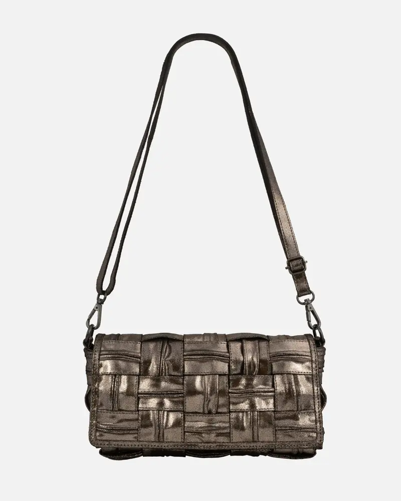 Dries │ Metallic Leren Crossbody Tas