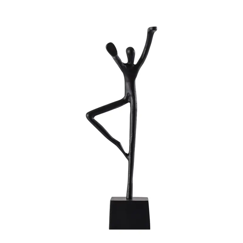 Eagen Black casted alu statue kung fu man PTMD