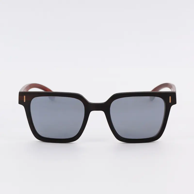 EDGE Ebony Sunglasses | silver mirror lenses