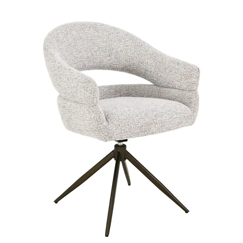 Eetkamerstoel Linn Beige Bronze Livingfurn
