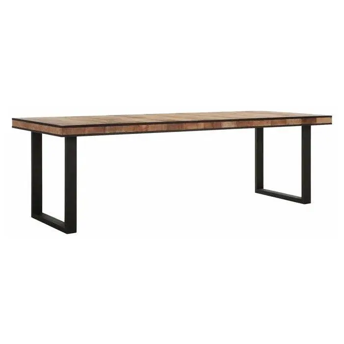Eetkamertafel Cosmo Gerecycled Teakhout Naturel Zwart 225cm DTP Home