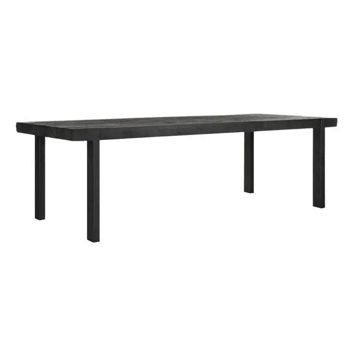 Eetkamertafel Timeless Black Beam Teakhout Zwart 225cm DTP Home