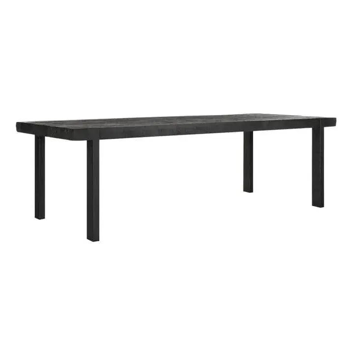 Eetkamertafel Timeless Black Beam Teakhout Zwart 275cm DTP Home