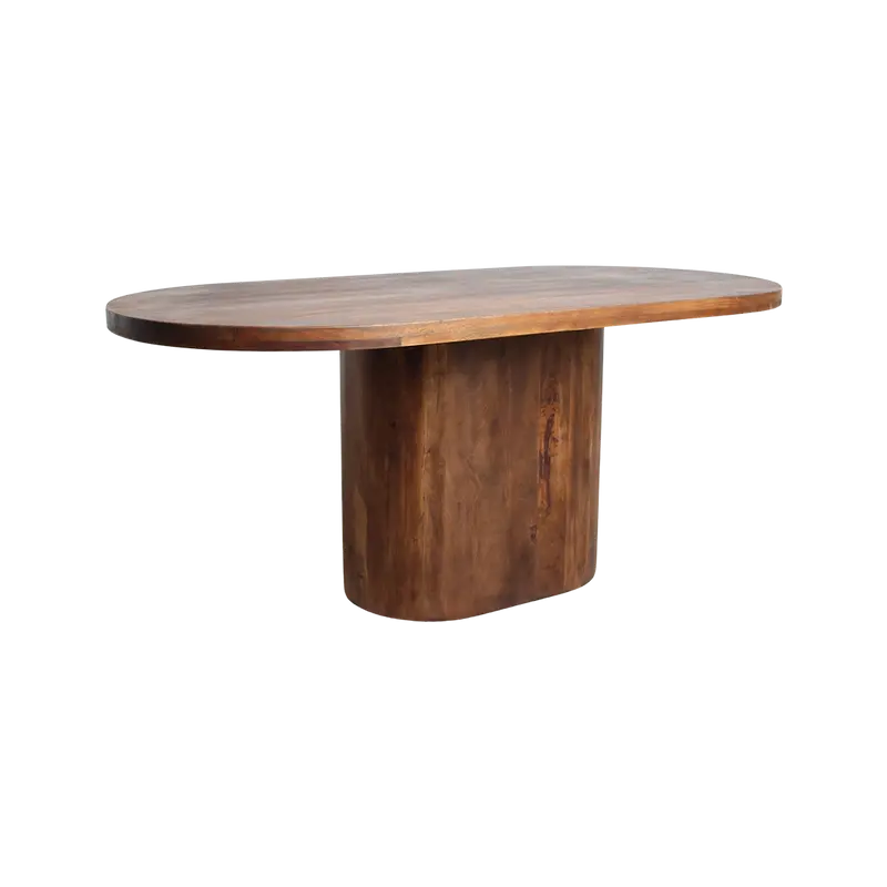 Eettafel Bullnose Oblong Ovaal Mangohout 180cm Raw Materials