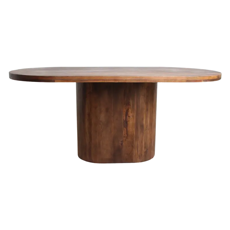 Eettafel Bullnose Oblong Ovaal Mangohout 240cm Raw Materials