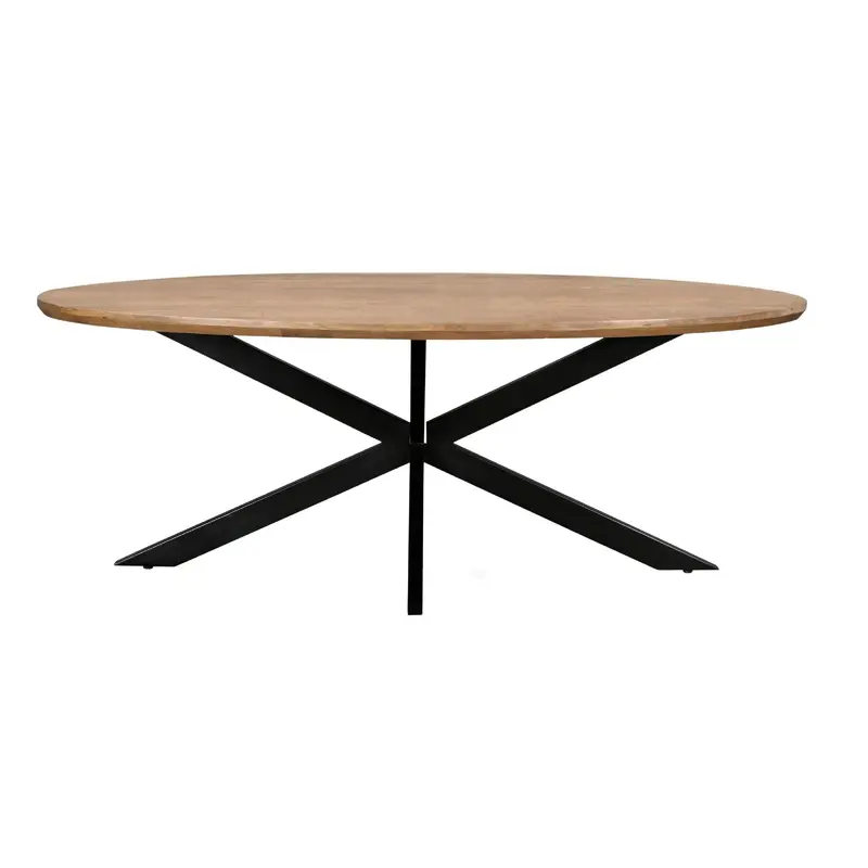 Eettafel Jesper Ovaal Mangohout Pecan 180cm Livingfurn