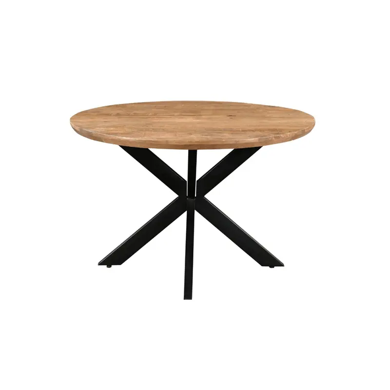 Eettafel Jesper Rond Mangohout Pecan Ø120cm Livingfurn