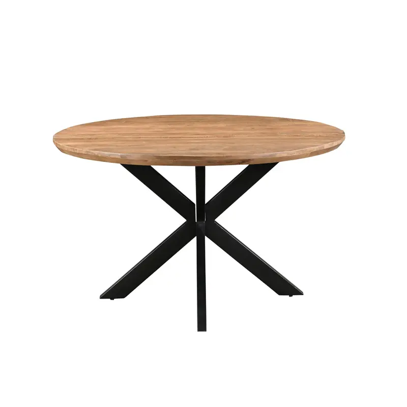 Eettafel Jesper Rond Mangohout Pecan Ø130cm Livingfurn