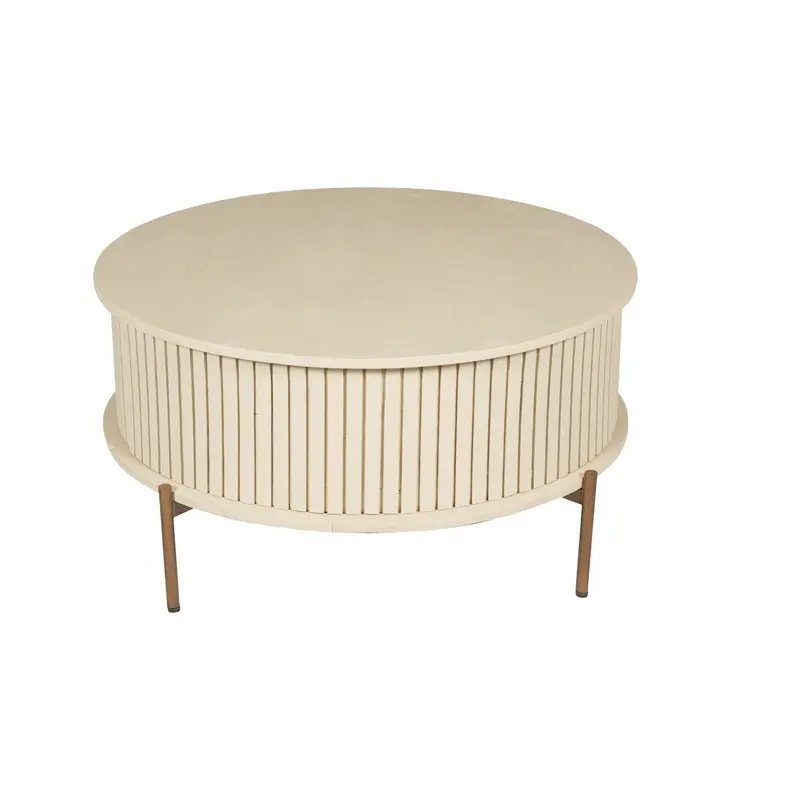 Eettafel Madison Mangohout Bruin Rond 150cm Poot Zand Starfurn