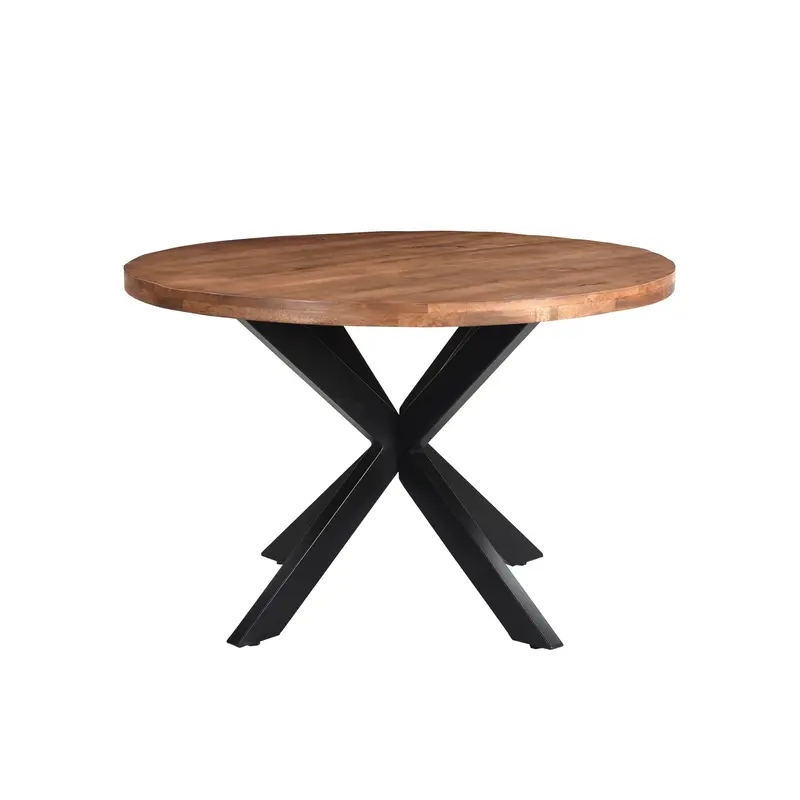 Eettafel Rocky Mangohout Pecan Ø120cm Livingfurn