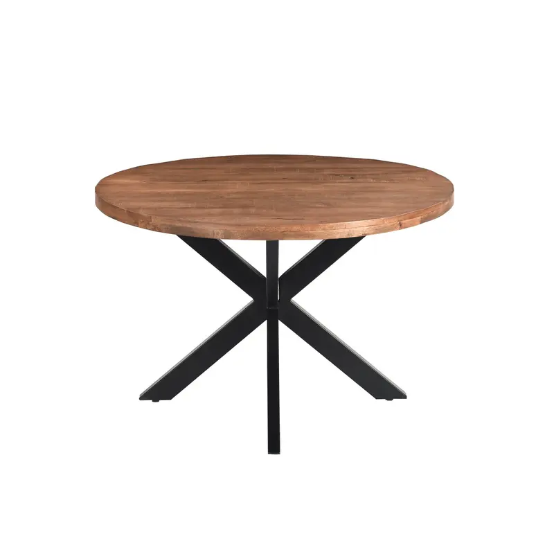 Eettafel Rocky Mangohout Pecan Ø130cm Livingfurn