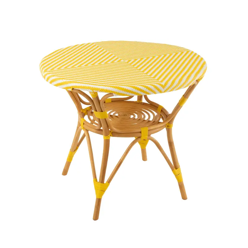 Eettafel Rotan Geel/Wit J-Line