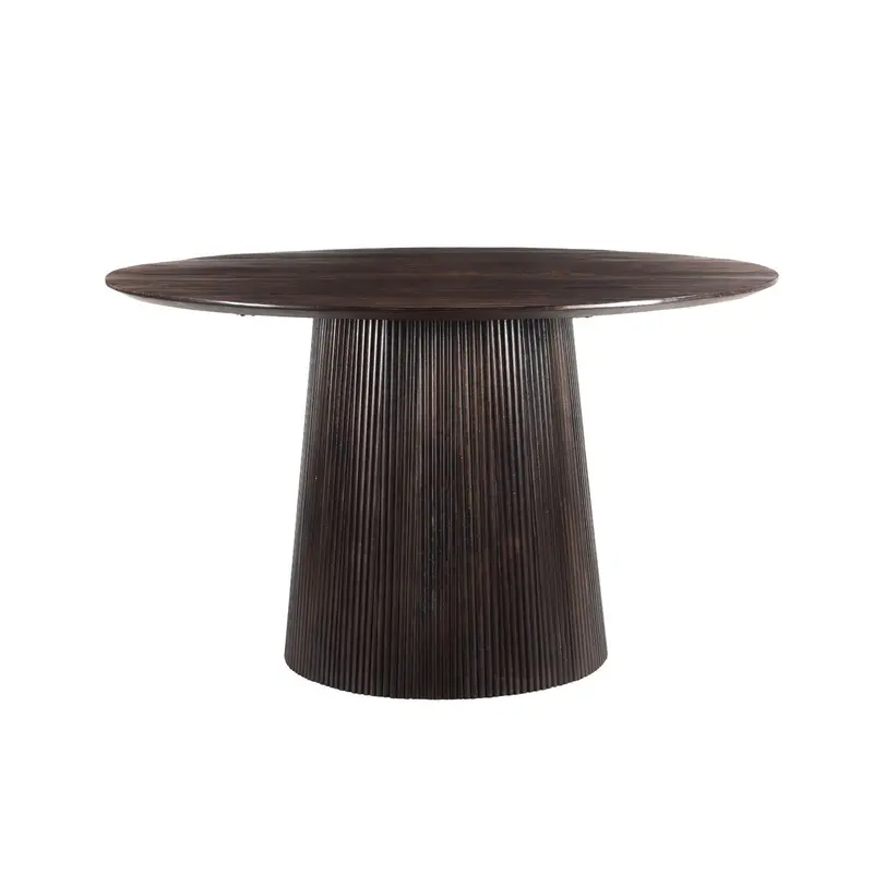 Eettafel Salvator Mangohout Walnut Ø130cm Livingfurn