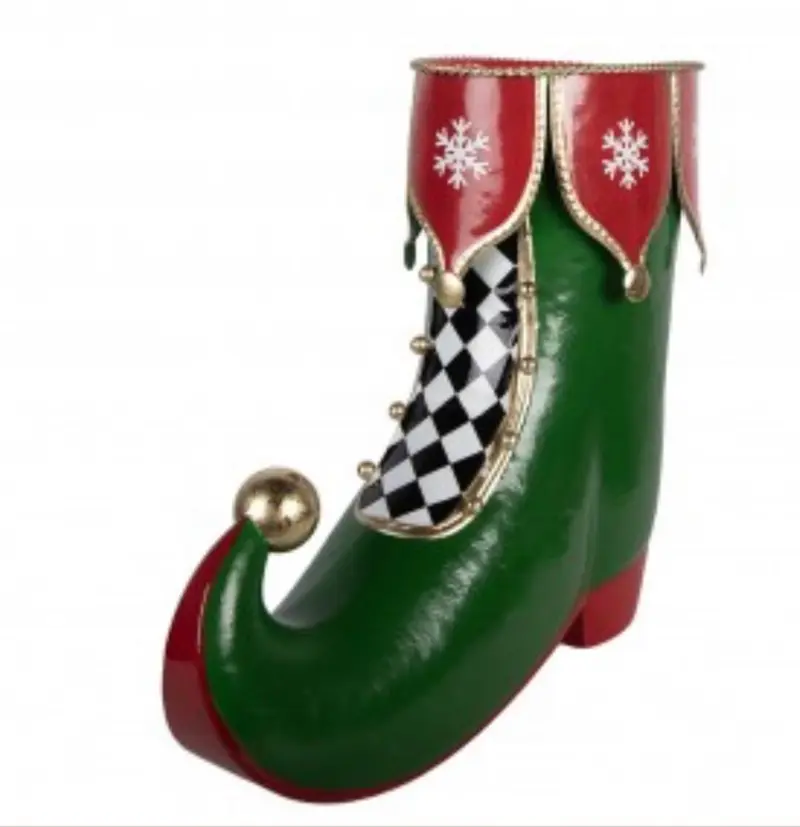 Elfenschoen Kerstvaas Groen/Rood – 39 x 16 x 31 cm