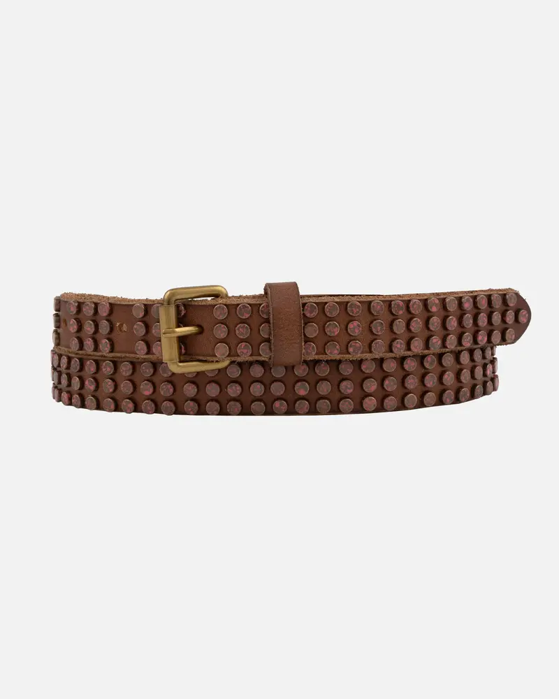 Eliza │ Leren Riem met Rose Patina Studs