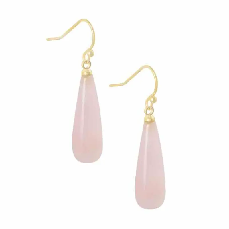 ellen beekmans oorbellen met gemstone lichtroze