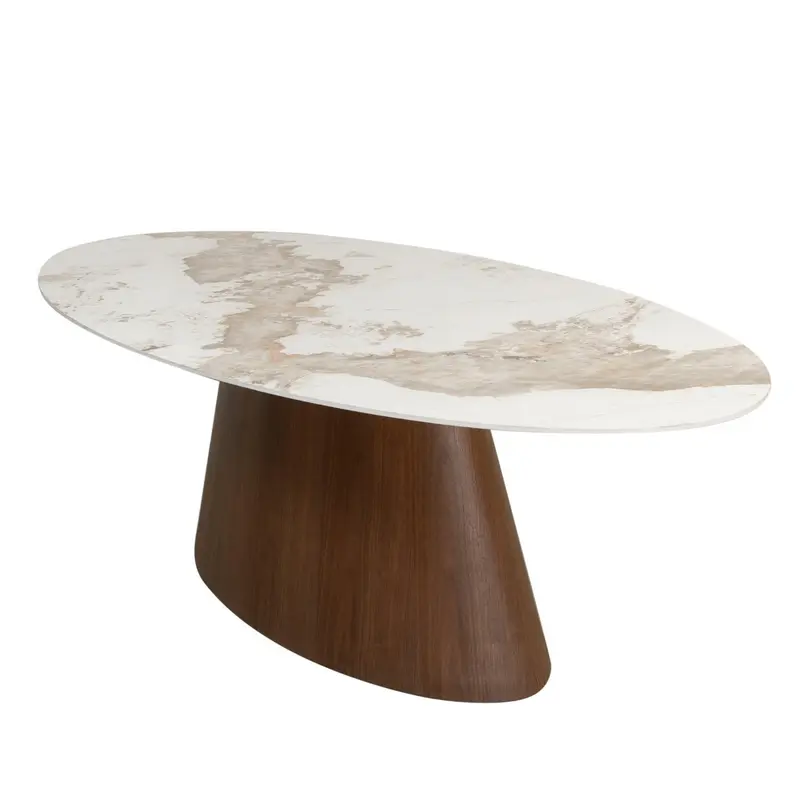 Ellipse Eettafel Keramiek Marmer 220cm - Pole To Pole