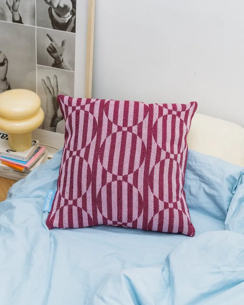 Embroidered Cushion - Topito Burgundy [PRE ORDER]