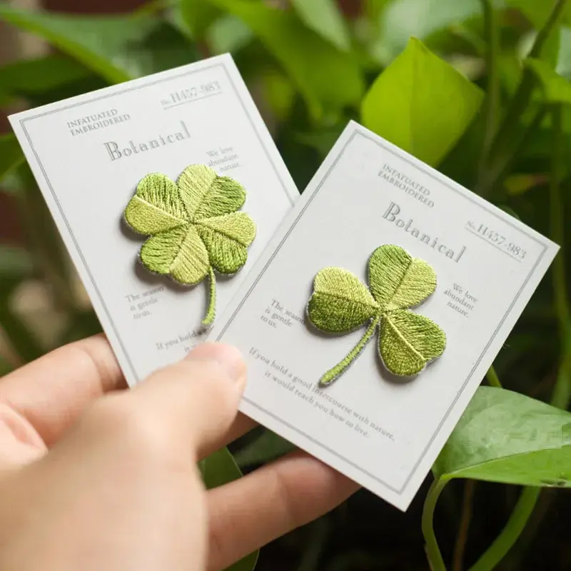 Embroidered Four Leaf Clover Patch