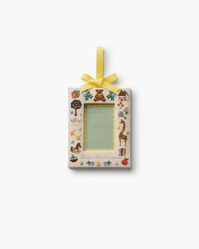 Embroidered Frame Ornament - Baby's First Christmas [PRE ORDER]